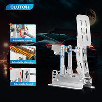 SIMSONN Simulator Balap PC Hemat Biaya Pedal USB PRO-P3 Bahan Stainless Steel dengan Setir Game untuk Game PC