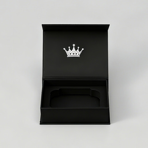 Custom ISO9001 Environmentally Friendly EVA Foam Lined <b>Black</b> Magnetic <b>Gift</b> <b>Box</b> Cardboard Magnetic Packaging - Product Image 3