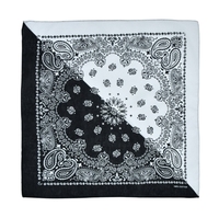 Nouveau coton hip-hop double sangle noyer fleur carré écharpe Patchwork street dance imprimé foulard