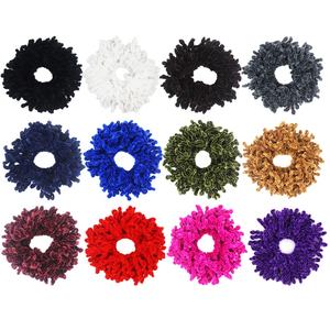 जंबो फर एक्स्ट्रा लार्ज विंटर फ़्लफ़ी आलीशान वेलवेट स्क्रंची मुस्लिम ओवरसाइज़्ड हेयर टाई विशाल वॉल्यूमाइज़र हिजाब वॉल्यूमाइज़िंग स्क्रंचीज़ - Product Image 4