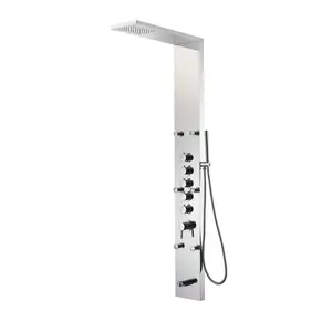 Chrome surface finishing polish shower column interior pvc shower wall cladding panel