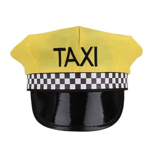 Nuevo <span class=keywords><strong>Gorro</strong></span> Octogonal Amarillo de <span class=keywords><strong>Taxi</strong></span> para Comercio Exterior, Bordado a Máquina, para Verano, Playa, Festividades, Atrezzo de Escenario y Actuaciones - Product Image 5