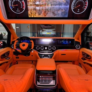 Accesorios Interiores de Lujo Estilo Maybach para <span class=keywords><strong>Mercedes</strong></span> <span class=keywords><strong>Vito</strong></span>, <span class=keywords><strong>Fundas</strong></span> de Asiento de Cuero Naranja Premium, Juego de Modificación de Acabados, Interior Completo - Product Image 5