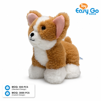 Jouets en peluche lestés, animaux super doux brodés unisexe en 100 % polyester, anti-stress pour fête d'anniversaire