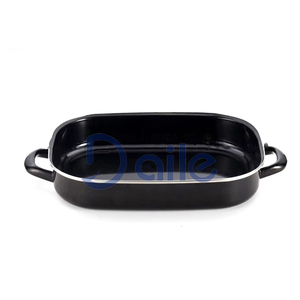 Custom Non-Stick Double Ear Red Rectangle Eco-Friendly Oven Safe Enamel Baking Pan for Au <strong>Gratin</strong> <strong>Dishes</strong> and Cake - Product Image 1