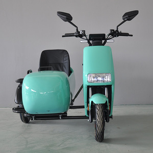 Motocyclette électrique à <span class=keywords><strong>trois</strong></span> <span class=keywords><strong>roues</strong></span> avec side-car (Ku Zi) à carrosserie fermée pour le transport de passagers - Product Image 5