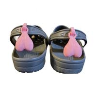 Breloque de sabot rose en forme de boule, accessoire de décoration DIY pour chaussures d'enfants, boucle fantaisie, pendentif œuf de jardin, accessoires pour chaussures en caoutchouc souple