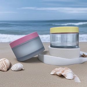 Customized logo 250ml 8oz Empty <b>Plastic</b> Frosted 8 oz Luxury <b>Jars</b> for Body Butter Containers 250g 200ml with pink Top Lids - Product Image 4