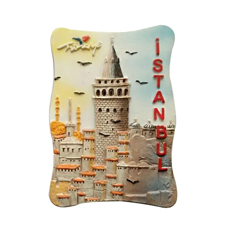 تركيا مغناطيس ثلاجة معالج بالراتنج اسطنبول السياحة تذكارية تعزيز الأعمال هدية
