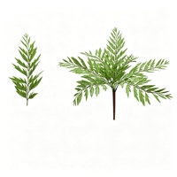 Feuilles de fougère artificielles douces, tiges de verdure artificielle blanches, 32 cm, herbe corail, feuille de bois de cerf, accessoires pour bouquets floraux, Helecho