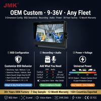 Moniteur DVR JMK robuste avec écran tactile IPS 10,1 pouces, 4 canaux AHD 1080P, alerte d'angle mort BSD et enregistrement en boucle pour camions, bus et flottes