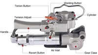 ZILI Machine de cerclage de soudage pneumatique à main Outil poly pour animaux de compagnie pour l'emballage de lingots d'aluminium