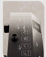 Ensemble de douche noir gris anthracite 4 fonctions avec pommeau de douche pluie et système de contrôle de la température pour salle de bain
