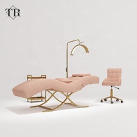 Turri Camilla Lash Cils Civière De Luxe Moderne En Métal Cama Curva Ensemble De Lit pour Salon De Beauté Pestaas Cils Lit Styling Outil