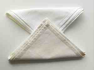 Wholesale 1cm Hemstitch Edge Drawnwork White Hotel Restaurant Dining Cotton <b>Linen</b> <b>Cloth</b> Napkin - Product Image 4