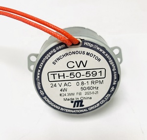 Motore Sincrono AC 24V TH-50-591/AC/24V/0.8-1RPM/CW/4W/F, Doppio Cavo Rosso ad Alta Temperatura 24MM - Product Image 3