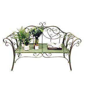 Banc <span class=keywords><strong>de</strong></span> <span class=keywords><strong>jardin</strong></span> <span class=keywords><strong>en</strong></span> <span class=keywords><strong>fer</strong></span> <span class=keywords><strong>forgé</strong></span> <span class=keywords><strong>de</strong></span> style chinois moderne à 2 places avec dossier pour balcon, cour extérieure, parc - Product Image 5
