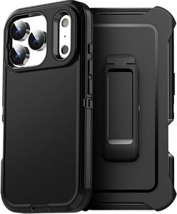 Étui Defender pour <span class=keywords><strong>iPhone</strong></span> 17 Pro Max avec Clip Ceinture, Protection Robuste Anti-Chute, Coque Intégrale Antichoc et Anti-Poussière - Product Image 1