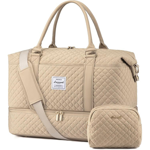 Échantillon gratuit best-seller femmes Toile Gym Fitness Duffel Bag Fourre-tout de voyage Weekender Fourre-tout de nuit Sac de voyage de grande capacité - Product Image 4