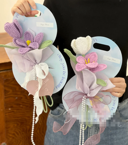 Ramo de Flores de Ganchillo Hecho a Mano, Ramo de Globos para el Día de la Madre, con Tarjeta de Felicitación, Suministros para el Día de la Madre - Product Image 2