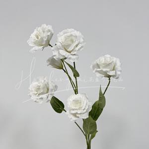 Lisianthus Artificial <b>Flowers</b> 6-Head <b>Silk</b> High Simulation Wedding Home Decor Bouquet - Product Image 3