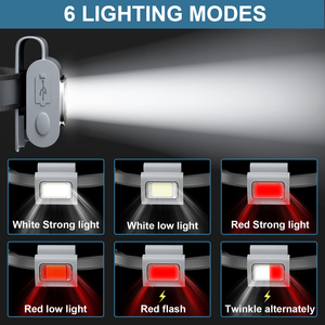 USB Charging Safety Running Lamp Magnetic Clip Cob LED Headlamp with Reflective Strip for Night Walking Hiking <strong>Headband</strong> - Product Image 3