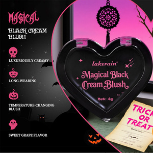 Palette <span class=keywords><strong>de</strong></span> fard à joues crème noir 3-en-1 haute pigmentation, changeant <span class=keywords><strong>de</strong></span> couleur selon la température, pour <span class=keywords><strong>visage</strong></span>, lèvres, yeux et joues, waterproof, longue tenue, Halloween - Product Image 2