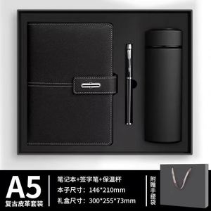 Wholesale Luxury A5 Business Diary Customizable PU Leather Cover Hardbound <b>Notebook</b> Gift <b>Set</b> <b>Pen</b> Thermal Mug USB Paper Material - Product Image 5