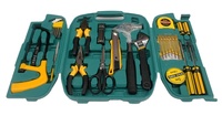 Caja de herramientas plegable de tres piezas, 27 Uds., llave inglesa, alicates, destornillador, estuche rígido, Kit de herramientas, herramienta manual de reparación del hogar de grado DIY