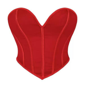 Top bustier sans bretelles 6 couleurs 2XL - Corset en maille transparente avec lacets, haut tube de soirée pour femmes, corset de style vintage inspiré du palais - Product Image 3