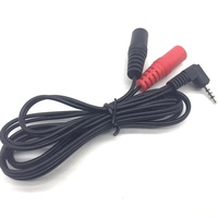 2m 2.5mm 4 Pôles Audio Mâle à 3.5mm 2 Femelle Jack Adaptateur CTIA Y Splitter Audio Cable