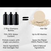 Barre de shampooing et d'après-shampoing pour cheveux solides à l'eau de riz naturelle Barre de shampooing hydratante et favorisant la croissance des cheveux avec étiquette personnalisée