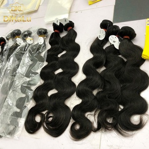 Extensions de cheveux vierges brésiliennes de marque DKL bon marché, 100 g, non traitées, mèches de cheveux brésiliens, 10''-50'', double trame à la machine - Product Image 1