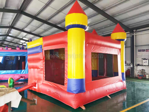 Castillo Inflable Comercial Rojo, Casa <span class=keywords><strong>de</strong></span> Brinco Inflable <span class=keywords><strong>para</strong></span> Niños con Tobogán <span class=keywords><strong>para</strong></span> Centros Comerciales - Product Image 3