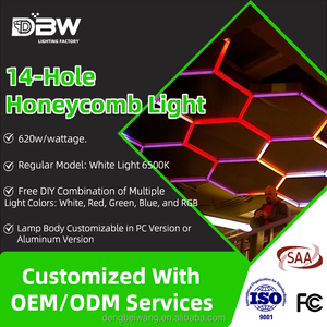 Aoying Plafonnier hexagonal LED AC 6000K de haute qualité, facile à installer, pour garages et ateliers, indice de protection IP54, IRC élevé 100 - Product Image 2