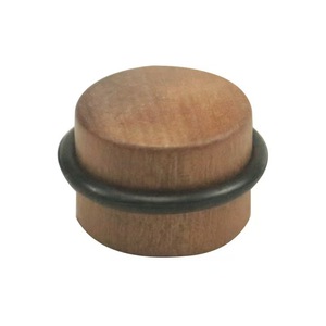 Cilindro tope de puerta de madera, color haya y nogal, montaje en suelo, diseño minimalista para uso doméstico, puertas de madera maciza, anticolisión - Product Image 1