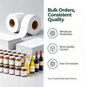 Food Safe Self-Adhesive <b>Labels</b> <b>Waterproof</b> Oil Proof Rectangular PP Material for Jar Bottle Packaging - Product Image 4