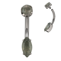 GZN Wholesale Ensemble de 4 pierres marquises naturelles pour boucles d'oreilles et piercing de nombril