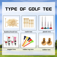 Tee de golf en plastique personnalisé avec échelle gravée, durable et coloré
