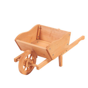 <span class=keywords><strong>Brouette</strong></span> <span class=keywords><strong>en</strong></span> <span class=keywords><strong>bois</strong></span> fleur planteur extérieur jardin ornement support décor chariot plante - Product Image 2