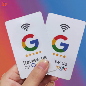 بطاقة هدايا قابلة للتخصيص من البي في سي مع تقنية إن إف سي ورمز الاستجابة السريعة قابلة للبرمجة لوسائل التواصل الاجتماعي وجوجل بلاي مع شريحة 215 مقاومة للماء من ماركة زد دي إف - Product Image 5