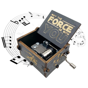 Caja <span class=keywords><strong>de</strong></span> música <span class=keywords><strong>de</strong></span> madera Vintage Sunshine Navidad grabada con láser hecha a medida con melodía personalizada - Product Image 2