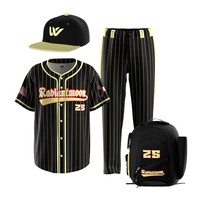 Maillot de baseball professionnel personnalisé respirant grande taille, ensembles complets, uniforme d'équipe de baseball imprimé par transfert thermique OEM