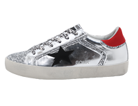 Sneakers en cuir véritable dorées et scintillantes de luxe, design italien, pour hommes et femmes, chaussures décontractées.