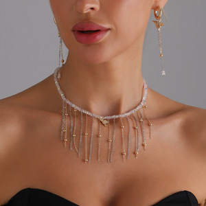 Jewelry Personality Creative Fashion Crystal Gold and Silver Splicing Style Bird Collarbone Chain Niche Versatile <b>Necklace</b> - Product Image 2