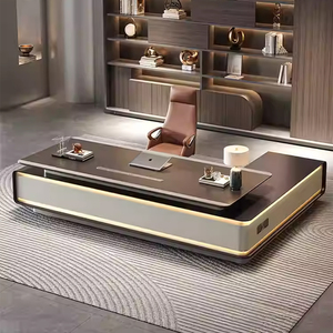 Escritorio Ejecutivo de Lujo Modelo 2026, Conjunto de Escritorio y Silla de Oficina de Alta Gama, Estilo Minimalista - Product Image 1