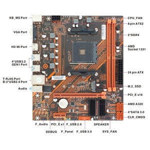 Tarjeta Madre de Escritorio AM4 A320 B450 con Socket M.2 1331 DDR4 DIMM Esonic/OEM para la Serie 1000-5000, Tarjeta Madre A320 - Product Image 3