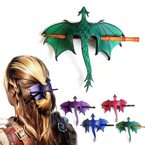 Nuovo Arrivo Bestseller Transfrontaliero per Siti Indipendenti: Spilla per Capelli a Forma di Drago Medievale in Resina Vintage, Ecologica, per Halloween - Product Image 6