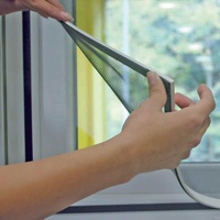 Moustiquaire magnétique personnalisable à faire soi-même pour fenêtre, installation sans perçage, filet anti-insectes amovible et lavable
