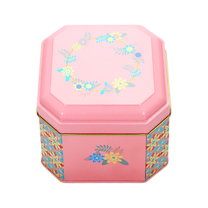 Tùy chỉnh tám mặt tinplate <span class=keywords><strong>container</strong></span> Stackable bát giác Jar kẹo Caddy trà bao bì hình bát giác kim loại có thể hình bát giác hộp thiếc - Product Image 5